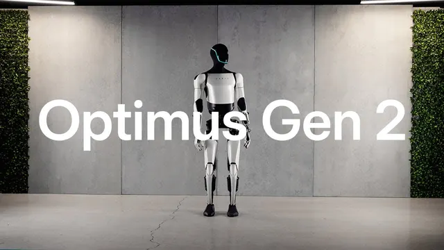 Optimus Gen 2, title frame from Tesla’s video